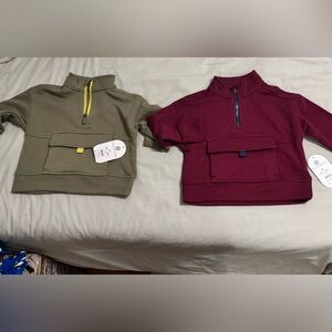 Toddler Boys Quarter Zip Pullovers